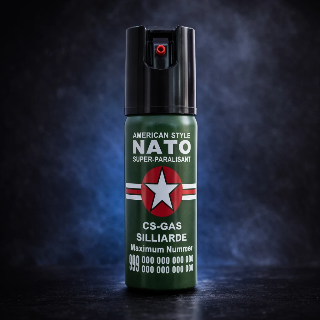 Mano sosteniendo un spray de defensa personal